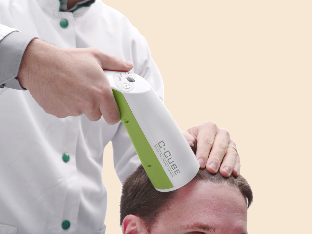 using of the c-cube on scalp